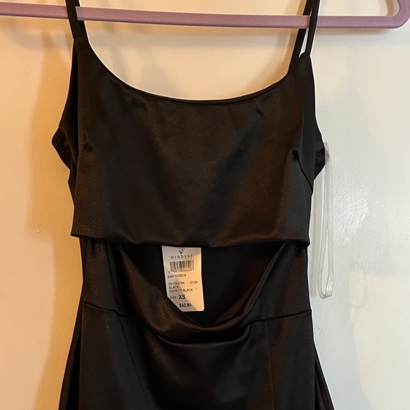 Windsor Black Spaghetti Strap Cutout Dress - Picture 3 of 4